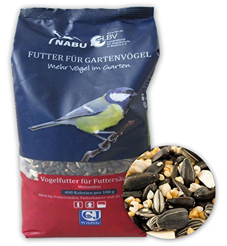 CJ Wildlife 111510615 Wild-Vogelfutter für Futtersäulen Streufutter Winterfutter 1,75 kg Weizenfrei - empfohlen vom NABU und dem LBV