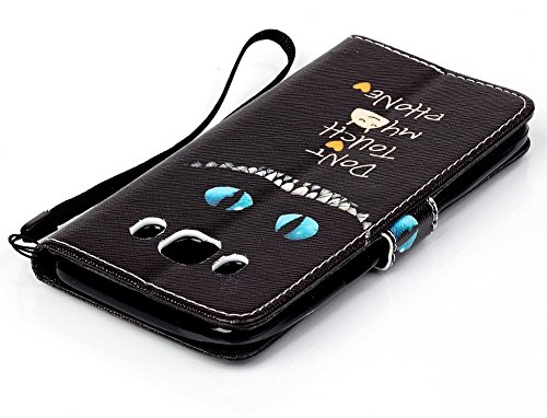 Samsung Galaxy J5(2016)/J510 Leder Hülle 2IN1 Leder Flip Etui Case Echt,Nnopbeclik® Köper PU Leather Luxus Protective Hülle Cover Case Handytasche Kristall Glitzer Strass Drucken Blume Muster Schutz Etui Schale Wallet Brieftasche im Bookstyle mit Standfunktion Karteneinschub und Magnetverschluß Pour Samsung Galaxy J5(2016)/J510 5.2 Zoll[Blume B] - 4