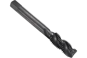 sourcing map Spiral Flute Thread Taps M12 x 1.5 H2 Metric Machine Threading Tap Bit, Nitrided Coated Screw Tapping Repair Tool, M2 High-Speed Steel (HSS)