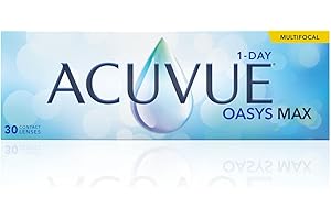 ACUVUE OASYS MAX 1-Day MULTIFOCAL Tageslinsen – Gleitsichtlinsen für den Nah-, Zwischen- und Fernbereich – Tageskontaktlinsen mit -4.50 dpt und BC 8.4 – UV Schutz und angenehmes Tragegefühl