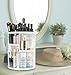 Jerrybox 360-Degree Rotating Makeup Organizer, Adjustable Multi-Function Cosmetic Storage Unit, Compact Size with Large Capacity, Fits Different Types of Cosmetics and Accessories, Round,White