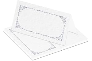 FELICITAS Place Cards - 20 Name Pack - Wedding reception, Birthday, Anniversary Dining Table Decorations - Blank Guest Settings - Decorative Placement - Beautiful elegant Party Décor, Lunch Dinner Set, New Year