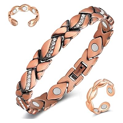 Cigmag Copper Bracelet For Women Ultra Strength Magnet 99% Pure Copper With Adjustable Tool & Gift Box Magnetic Field Therapy