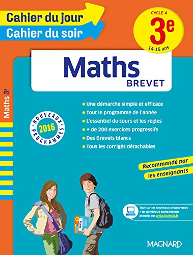 Télécharger Cahier du jour/Cahier du soir Maths 3e - Nouveau programme 2016 livre En ligne