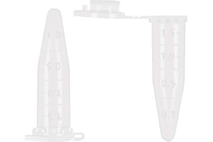 Siumir 1.5 ml Plastique Tube À Essai Centrifuge 100 PCS Flacon Tube D'échantillons Conteneurs D'échantillons avec Snap Cap