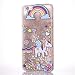 Produktbild iPhone 6 Plus / 6S Plus Hülle, Chreey [Me You] Flüssig Treibsand Glitzer Pailletten Transparent mit Bunt Muster Handyhülle Schutzhülle Hart Schale TPU Silikon Bumper Case Weiche Rand [Gold]