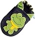 MiniFeet Soft Leather Baby Shoes, Frank the Frog, 18-24 Months