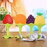 Baby-Beißring,Tinabless Baby-Zahnen Obstbaum Silikon-Zehne für Kleinkind Jungen Mädchen BPA-freie Zahnen Set mit 4 Stück - 7