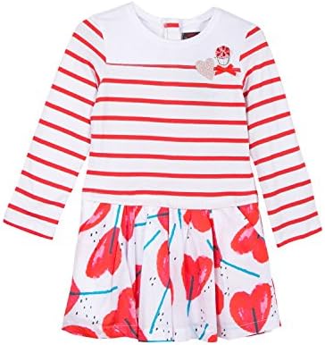 Catimini Girl's Robe BI-Matiere Party Dress, Multicolore (Imprimé), 10 Years