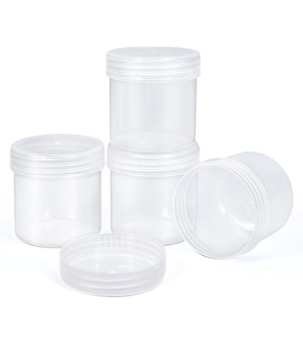 60 Salbendosen Flach, 12 Ml – Mit Orangem Deckel