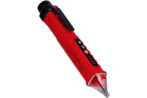 STYLETECK Voltage Tester Pen, 12V-1000V Non Contact Electric Tester Pen, Adjustable Sensitivity NCV Volt Stick, Live/Null Wire Checker and Breakpoint Finder, AC Voltage Detector with LED Flashlight (Red)