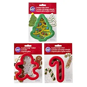 Wilton Holiday Comfort-Grip Cookie Cutter Set, 3-Piece
