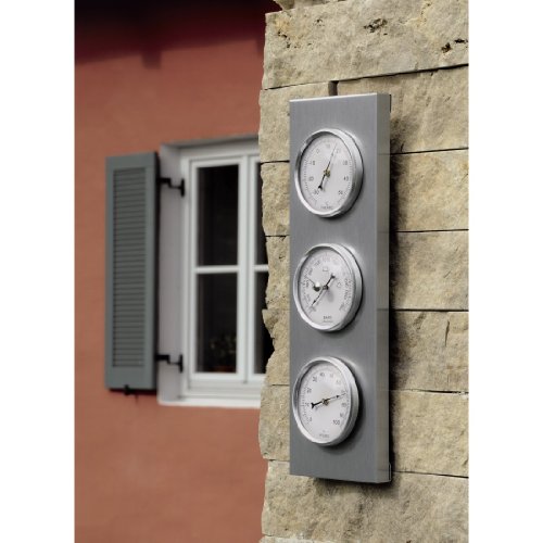 Hama Außenwetterstation Verona mit Thermometer, Hygrometer, Barometer, rostfrei, analog - 2