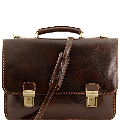 Preisvergleich Produktbild 8100284 - TUSCANY LEATHER: FIRENZE - Aktentasche aus Leder, dunkelbraun
