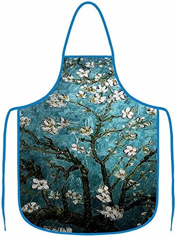 Apron Cooking Waterproof BBQ Bib Washable for Women and Men Quick-drying Apricot Flowers Aprons 22"×29"