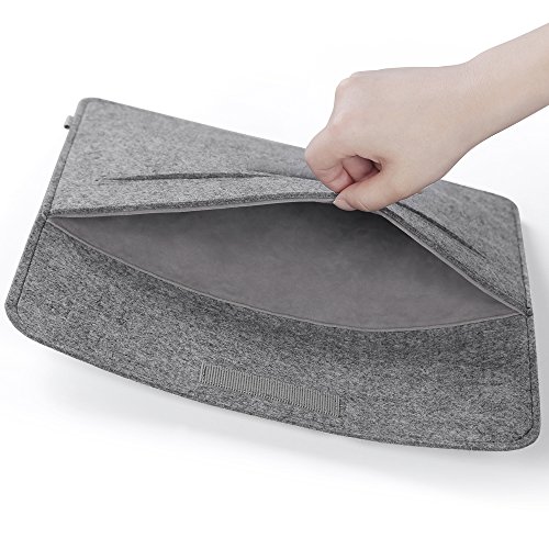 JSVER 13 3 Zoll MacBook Air Pro Retina 12 9 Zoll iPad Pro Filz Sleeve H  lle Laptop Ultrabook Notebook Tasche  Grau