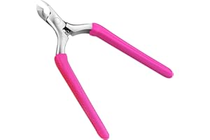 ANRUI Cuticle Clipper Professionelle Nagelhautzange aus Edelstahl, Scharf Hautzange mit Rutschfestem Griff für Nagelhautpflege, Nagelhautschere zum Präzisen Entfernen Überschüssige Nagelhaut, Rosarot