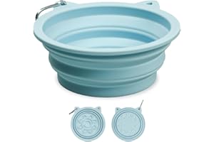 ETIALURE Bol d'eau pour Chiens Pliable 650ml, Bol de Voyage pour Chiens à Alimentation Lente pour Une Alimentation Saine, Convient pour Le Camping, la Randonnée et la Promenade (Bleu)
