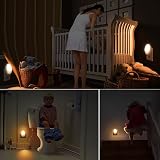 Emotionlite LED Nachtlicht mit Bewegungssensor und Dämmerungssensor Plug in Kinder Nachtlicht Sehr gut für Kinderschlafzimmer Badezimmer Flur Treppenaufgang Korridor Einbauschrank oder ein dunkles Zimmer Warmesweißes 2700K - 6