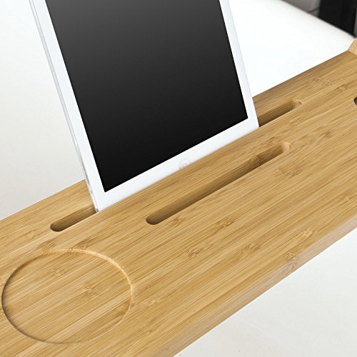 SoBuy® 70cm Lang- Schöne Badewannenablage, Badewannenbrett, Badewannenauflage, Halterung / Halter für iPad oder Handys, FRG104-N - 4