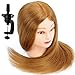 22" 60% Real Hair Training Head or Makeup Mannequin Doll + Free Table Clmap