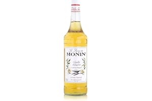 Monin Sirup Vanille (1 x 1,0l) - für Kaffee,Cocktails und Desserts - Hochwertig aus Madagaskar - reiches Aroma