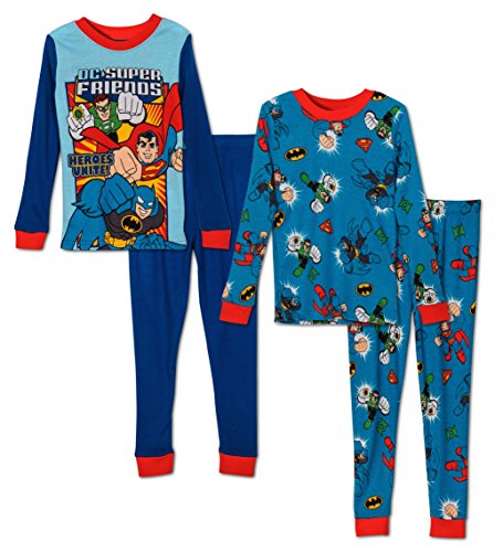 DC ComicsComics Boys' Toddler Super Friends 4pc Cotton Sleep Set