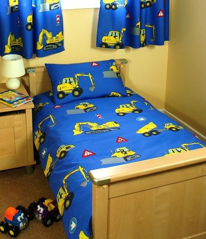 DIGGER COT BED/TODDLER DUVET COVER