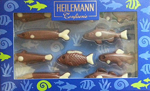Preisvergleich Produktbild Schokolade Fische Geschenkpackung Edelvollmilch 100 g