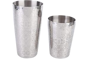 AUNMAS 2 Pcs Cocktail Shaker Bar Set Boston Martini Boisson En Acier Inoxydable Solide Professionnel Barman Argent Outil DIY Accessoire pour Cuisine