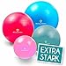 Produktbild 55cm bis 85cm Gymnastikball Büroball Fitnessball Robuster Sitzball Pilatesball/hohe Belastbarkeit / 9X Farben (grün blau rot pink lila Silber schwarz gelb türkis) / inkl. Luftpumpe / 65 cm/türkis