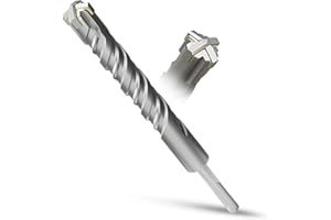 METOTY Punte per trapano SDS Plus, 25 mm × 210 mm, per pietra, cemento, pietra naturale, muro di mattoni