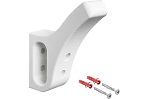 MOBILEFOX Motorcycle Helmet Wall Mount Helmet Holder Hook Helmet Buddy Universal White