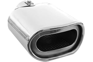 CARJOY Universell Auspuffblende Oval Endrohr Edelstahl Auto Endrohrblenden Auspuffendrohr Auspuffrohr Tuning Schalldampf Blende Sport Rund Chrom Auspuffspitzen