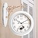 Produktbild Jinlong Boutique Wanduhr aus massivem Holz auf beiden Seiten des Tischs Kreativer Wandtisch 16 Zoll (40,5 cm Durchmesser), Lotus Teich Mondlicht 16 Zoll (40,5 cm Durchmesser), Lotus Teich Mondlicht