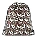 Produktbild vintage cap Goats Frolic (Brown)_6657 3D Print Drawstring Backpack Rucksack Shoulder Bags Gym Bag for Adult 16.9"x14"