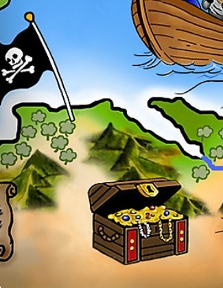 Aminata Kids – Jungen-Kinder-Bettwäsche 135×200 cm Pirat Seeräuber Piratenschiff Schatzinsel blau hochwertige Baumwolle Schatz Insel - 8