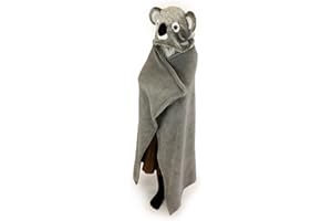 COZY NOXXIEZ Noxxiez Children's Blanket with Hood - Cuddly Soft Fleece Blanket in Cuddly Toy Look for Boys Girls Summer Winter Camping and as a Cuddly Blanket (Koala)