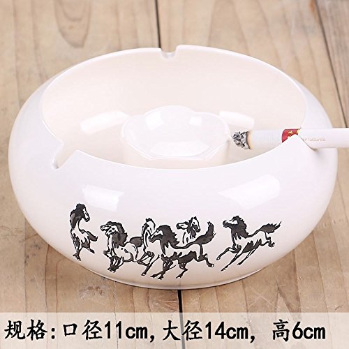 Hotel Chinese Ceramic Clay Ceramic Ashtray Tea Table With Retro Dormitory Internet Cafes Trend Simple Ashtray