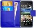 Produktbild G-Shield Hülle für HTC Desire 620/620g Klapphülle mit Kartenfach - Blau