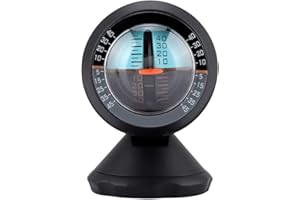 Akozon Inclinomètre de Voiture, Indicateur de Niveau D'inclinaison Jauge d'angle D'inclinaison de Moto Instrument de sécurité Routière Inclinomètre de Véhicule de Voiture Pente