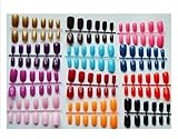 "Short to Medium" Length Full Cover Multi-Coloured False Nails - 288 from Pink-Candy
