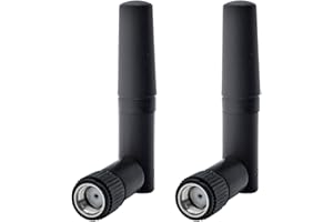 HIAOEY 2 Pack Small Mini WiFi Antenna, 2.4GHz 5.8GHz RP-SMA Mini Wifi for PC Desktop Computer PCIe Card WLAN Router Wireless Rear View Camera