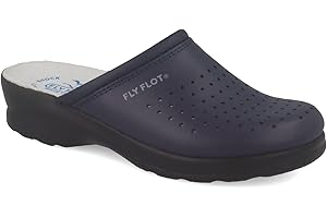 Fly Flot | Woman Professional, Zoccoli Sanitari Donna, Ciabatta con Tomaia in Pelle Forata, Sottopiede in Pelle Scamosciato