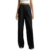 KERI PERRY Trousers for Woman Pants Women's Formal Office Korean | Black Beige Track Pant | Straight | Cotton Spandex Stretch