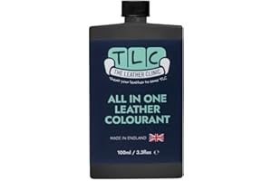 The Leather Clinic All in One Leather Colourant | Self Seal Leather Dye Repair Paint | Recolour Furniture, Sofas, Car Seats (Dark Grey, 100ml)