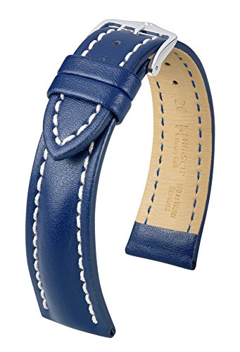 HIRSCH Heavy Calf L, Kontrastnaht, 80 blau, 22 mm, Stahlschliee HIRSCH Heavy Calf L, Kontrastnaht, 80 blau, 22 mm, Stahlschliee