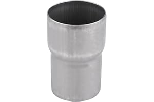 BEDIFFER Exhaust Pipe Adapter, 51mm to 60mm Motorcycle Exhaust Reducer, Stainless Steel Silver Universal Exhaust Tube Connector for Motors,Exhaust system modification