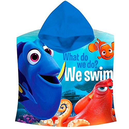 Disney Findet Dory Poncho/Badetuch mit Kapuze, 70 x 120 cm, Original Lizenzware