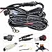 Produktbild KAWELL Kabelbaum Kabelsatz Adapter 40 Ampere Relais ON/OFF Schalter Kit stützen 300W für Off Road ATV Nebelscheinwerfer Arbeitslicht LED Lichtleisten (2 Blei 9ft )